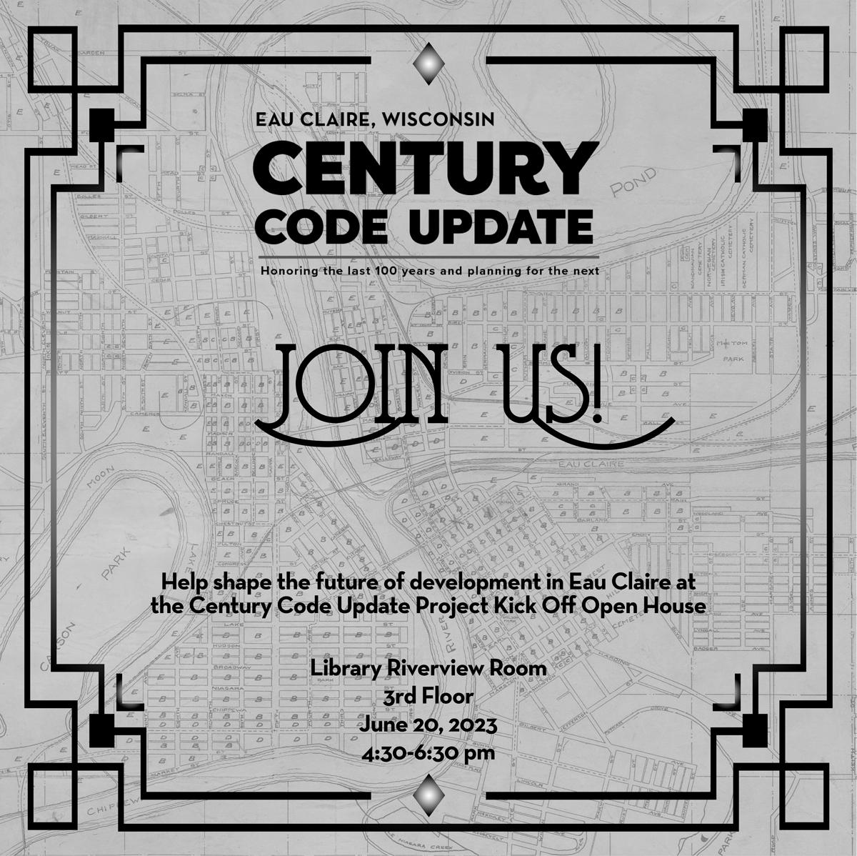 Century Code Update - Project Kick Off Open House Poster