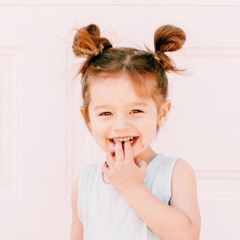 Young girl laughing