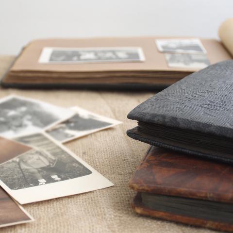 Picture of old photo and photo albums