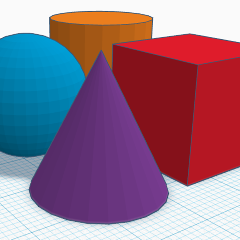 An illustrated graphic of different colored 3D shapes.