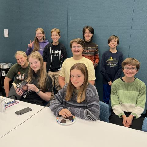 Group of smiling teens