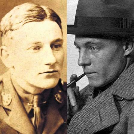 Historical photos showing Edmund Blunden and Thomas Boyd