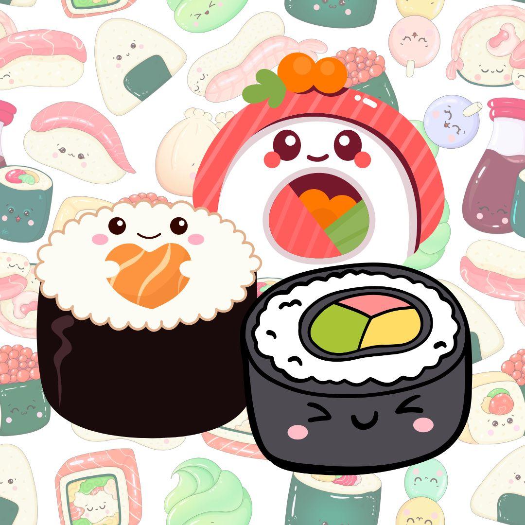 Cartoon sushi 