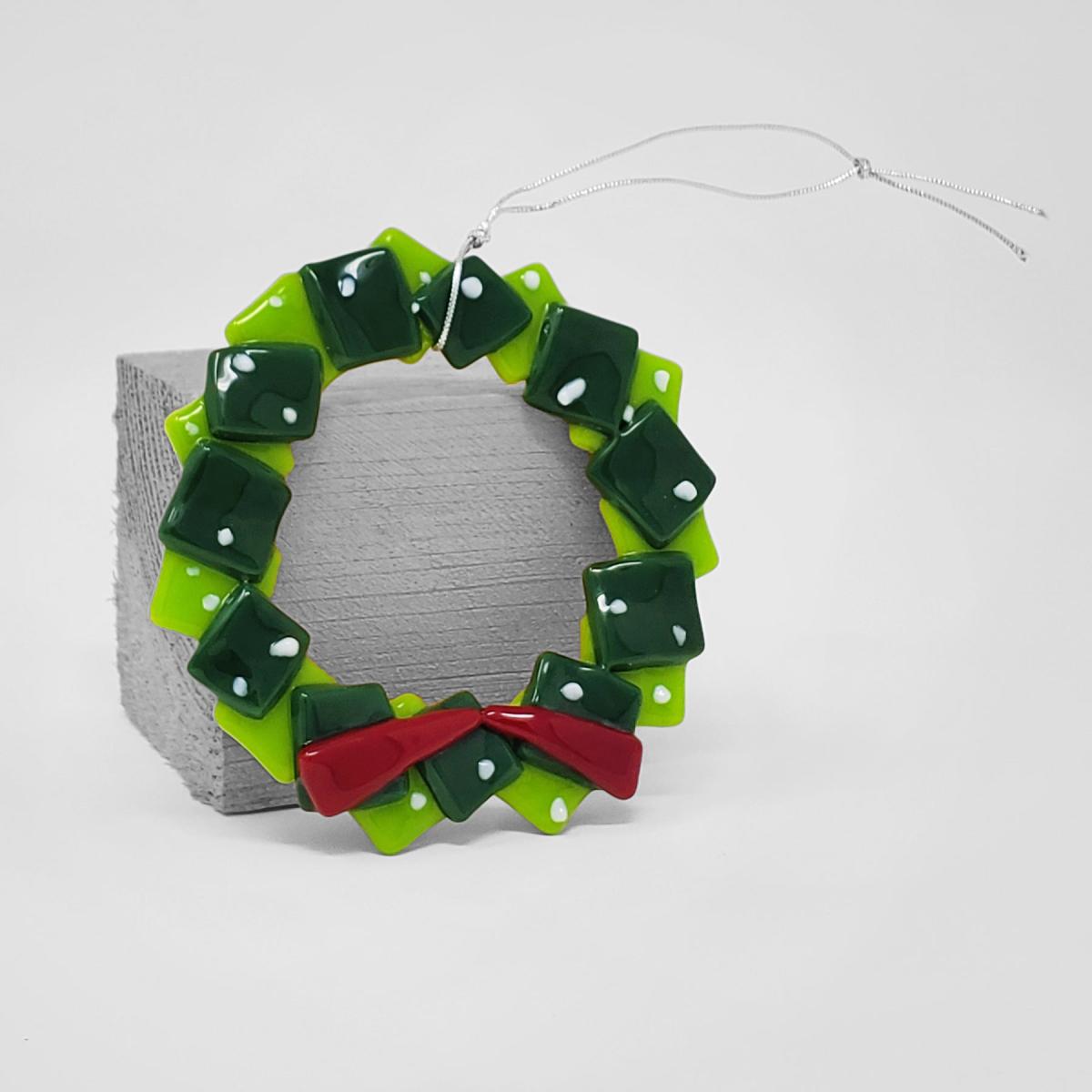 Glass wreath ornament 