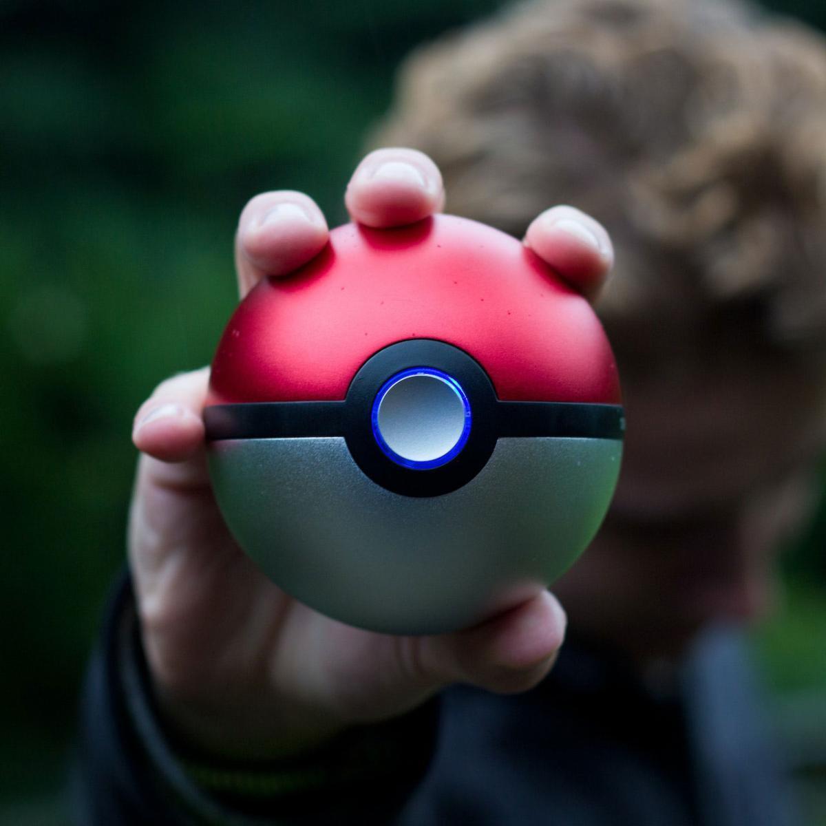 A photograph of a Pokéball